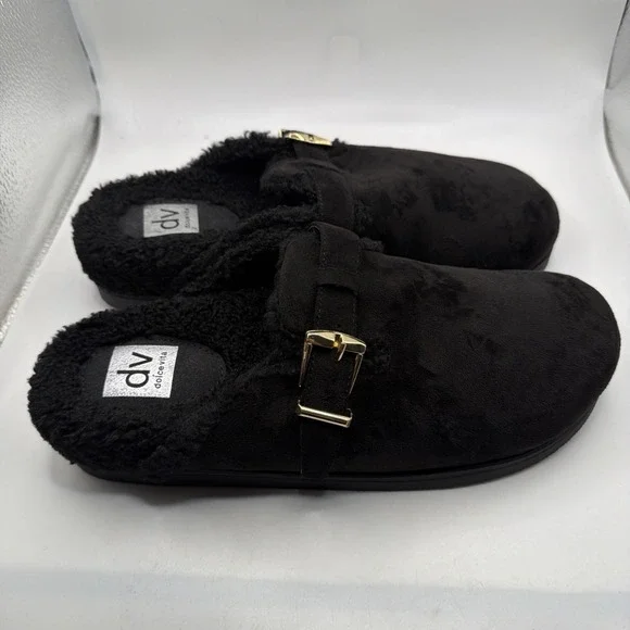Dolce Vita Anina Mules Women's Black Buckle Comfort Slip On Shoes Size 8 - Picture 7 of 11